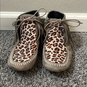 cheetah fringe moccasins